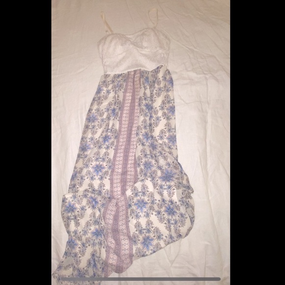 Spaghetti strap built in bra long sundress - Picture 2 of 5